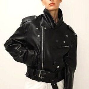 Emma Pleather Rider Jacket - NWT
